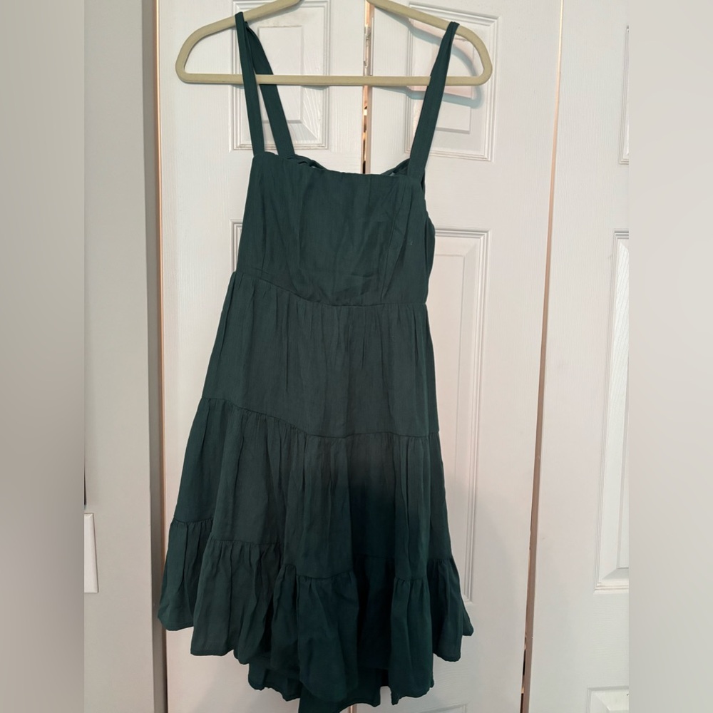 Elegant Green Tiered Dress